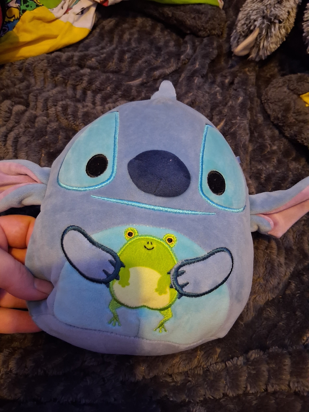 Squishmallows Stitch with Green Frog Embroidery